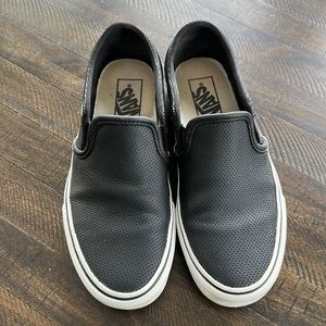 Vans | leather slip on shoes | women’s size 7